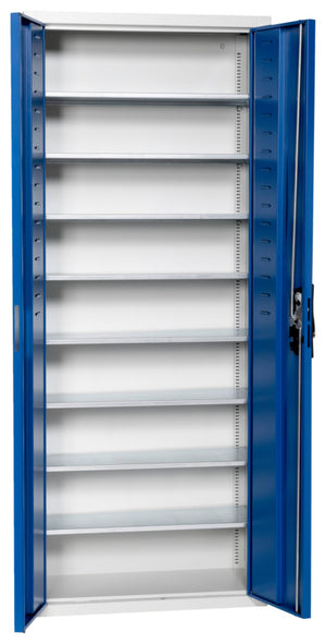 Flügeltürenschrank Lagerbox-FLGTRSHRNK-LGRBOX-SLB-FB311-RAL5010 Verpackungsinhalt 1 Einheit