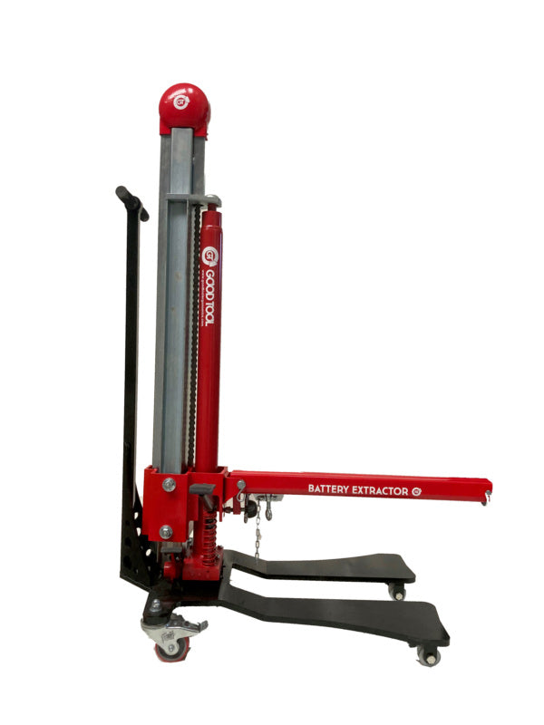 Batteriekran-LKW Modell RB1 in Blau mit detaillierten Kran- und Fahrzeugmerkmalen