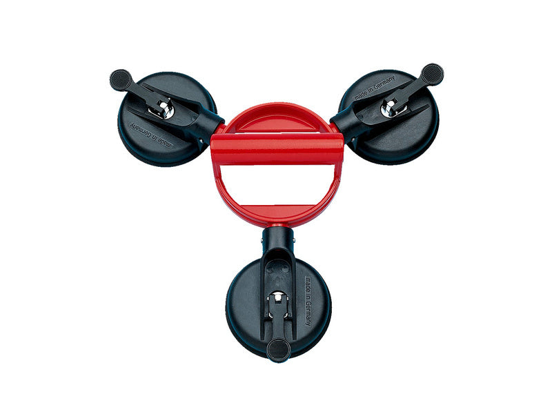 Three-arm holder with a flat base for secure placement of items.
