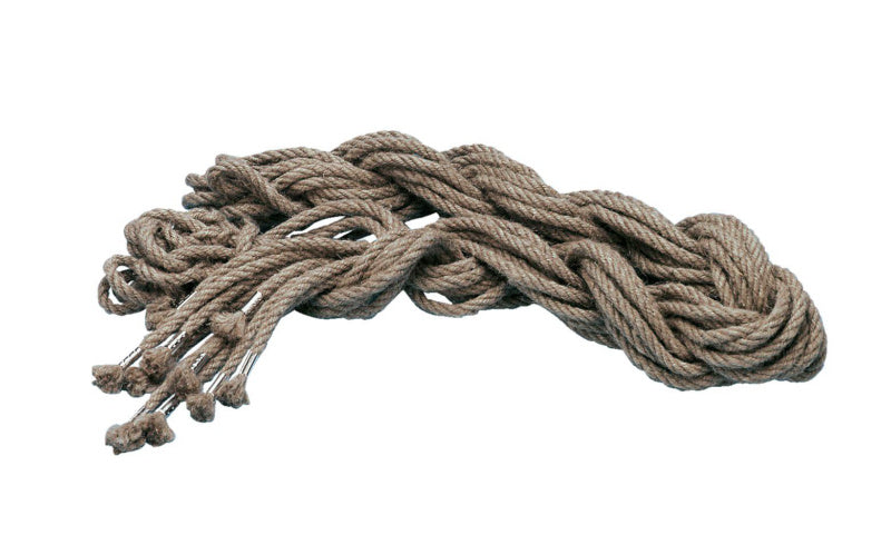 A bundle of 10 hemp binding straps, each 2.5 meters long.