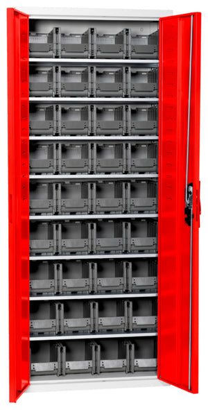 Flügeltürenschrank Lagerbox-FLGTRSHRNK-LGRBOX-SLB-FB311-BOX-RAL3020 Verpackungsinhalt 1 Einheit