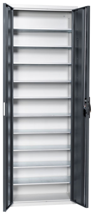 Flügeltürenschrank Lagerbox-FLGTRSHRNK-LGRBOX-SLB-FB315-RAL7016 Verpackungsinhalt 1 Einheit