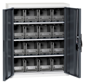 Flügeltürenschrank Lagerbox-FLGTRSHRNK-LGRBOX-SLB-FB306-BOX-RAL7016 Verpackungsinhalt 1 Einheit