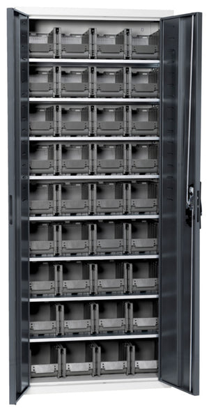 Flügeltürenschrank Lagerbox-FLGTRSHRNK-LGRBOX-SLB-FB311-BOX-RAL7016 Verpackungsinhalt 1 Einheit