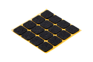 Eckige Möbelgleiter aus robustem Material mit 2x2 cm Größe zum Schutz von Böden.