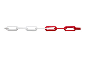 Kunststoffkette-KSTKETT-PE-ROT/WEISS-6MM-25M Verpackungsinhalt 1 Einheit