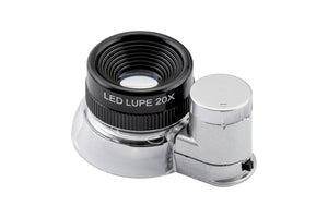 Vergrößerungslupe mit LED-Beleuchtung für präzise Scheibenreparaturen und Sichtprüfung.