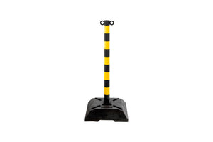 PFOST-ALU-M.GRNDPL-SCHWARZ/GELB-H90CM
