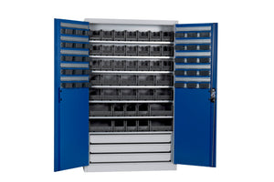 Flügeltürenschrank Lagerbox-FLGTRSHRNK-LGRBOX-SLB-FB514S-BOX-RAL5010 Verpackungsinhalt 1 Einheit
