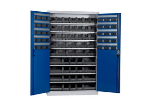 Flügeltürenschrank Lagerbox-FLGTRSHRNK-LGRBOX-SLB-FB514-BOX-RAL5010 Verpackungsinhalt 1 Einheit