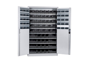 Flügeltürenschrank Lagerbox-FLGTRSHRNK-LGRBOX-SLB-FB514-BOX-RAL7035 Verpackungsinhalt 1 Einheit