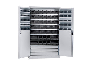 Flügeltürenschrank Lagerbox-FLGTRSHRNK-LGRBOX-SLB-FB514S-BOX-RAL7035 Verpackungsinhalt 1 Einheit