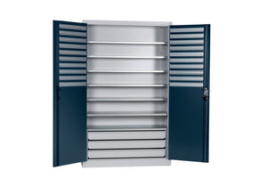 Flügeltürenschrank Lagerbox-FLGTRSHRNK-LGRBOX-SLB-FB514S-RAL7016 Verpackungsinhalt 1 Einheit