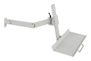 Robuste Aufbauelement-Werkbank mit verstellbarer Höhe und klappbaren Seitenteilen für Werkstatt.