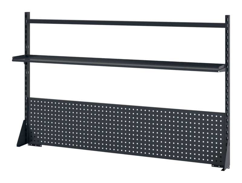 Aufbaurahmen-Werkbank-Set mit stabiler Stahlkonstruktion und großzügiger Arbeitsfläche von 150 x 75 cm.