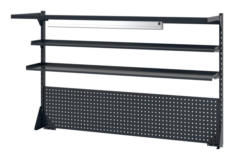 Robuste Aufbaurahmen-Werkbank mit Stahlrahmen und großer Arbeitsfläche 150 x 75 cm.