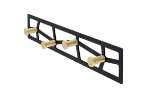 Kleiderhakenleiste mit mehreren Haken in modernem Design zur Wandmontage.