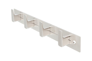 Kleiderhaken-KLDHAK-LEISTE mit mehreren Haken in modernem Design zur Wandmontage.