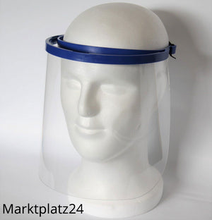 Gesichtsschild mit durchsichtigem auswechselbarem Schild, blau, 1 St. - Marktplatz24