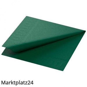 Zelltuch-Serviette 24x24cm,3lg,1/4Falz jägergrün, 8x250 St/Krt. - Marktplatz24