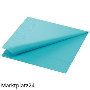 Zelltuch-Serviette 33x33cm,3lg,1/4Falz mint blue, 4x250 St/Krt. - Marktplatz24