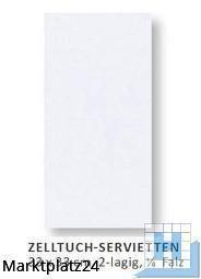 Zelltuch-Serviette, 33x33cm,2lg,1/8Falz, weiss, 12x250 St/Krt. - Marktplatz24