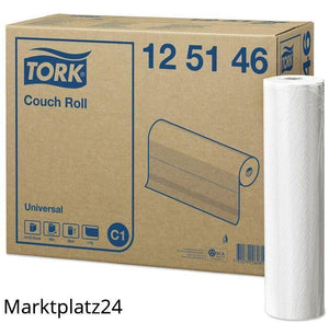 Tork Universal Liegenabdeckung, Ärztekrepp, 1lg - 50 m/Ro., Blattmaß: 39x38cm, weiß, 8 Ro. = 1428 Abschnitte - Marktplatz24