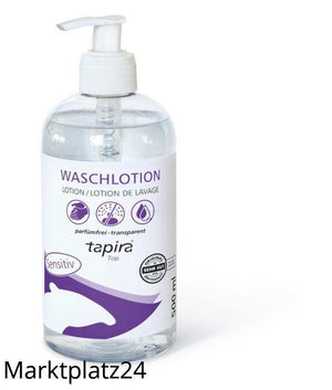 TAPIRA Top Waschlotion sensitiv, parfümfrei, transparent, 500ml Pumpspender - Marktplatz24