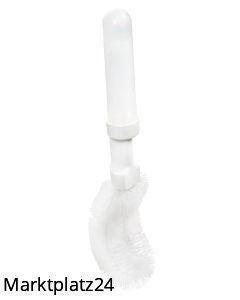 Urinalbürste mit Flüssigkeitsspender, Nylon 6.0, 400x80xØ 50mm, Ø0,35mm, weiß, mittel, 1 St. - Marktplatz24