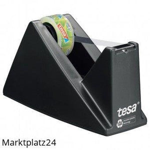 Der TESA 59327 Tischabroller mit transparentem Klebeband, 15mm x 10m, und integrierter Schneidevorrichtung.