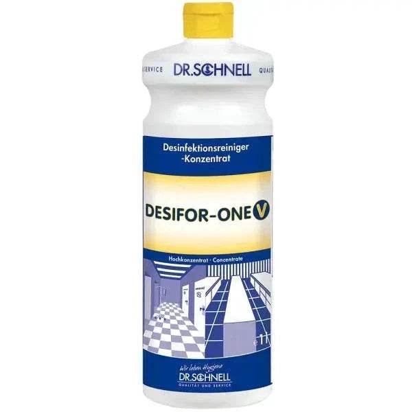 Desinfektionsmittel DESIFOR ONE V 1L bottle for effective hygiene and disinfection in medical, lab, and kitchen environments