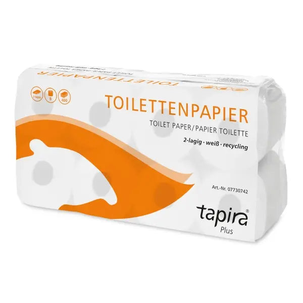 Tapira Plus Toilettenpapier, 2-lagig, weiß, Recycling