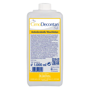 1L Euroflasche CimoDecontan Soft mit Desinfektionsmittel für hygienische Anwendungen.