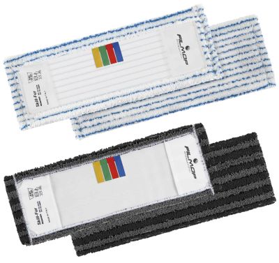 Microfaser-Bezug Skill-Fur in weiß-blau gestreift mit praktischen Taschen, 50cm groß.