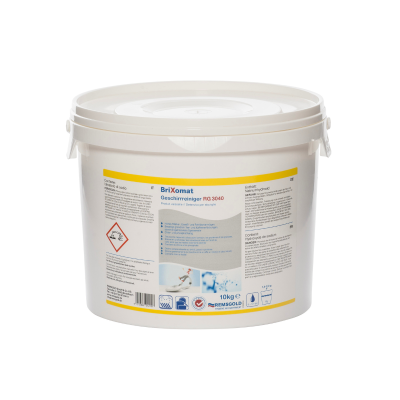 Brixomat Geschirrreiniger RG 3040 in einem 10kg Eimer.