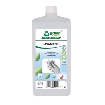 Lavamani F Flüssigseife in 1000ml Vierkantflasche.
