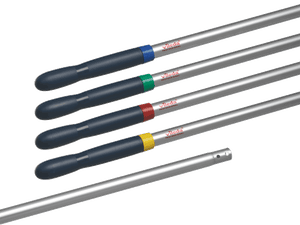 Blauer Aluminiumstiel mit Clip, 150 cm lang, rutschfeste Oberfläche und leichter Bauweise