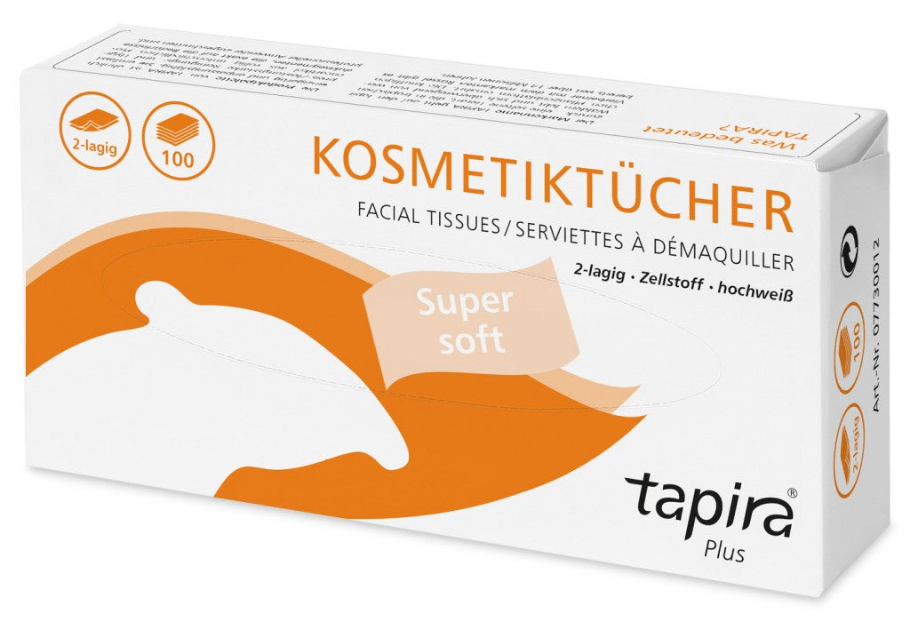 TAPIRA plus Kosmetiktücher, 2-lagig, 100 Stück