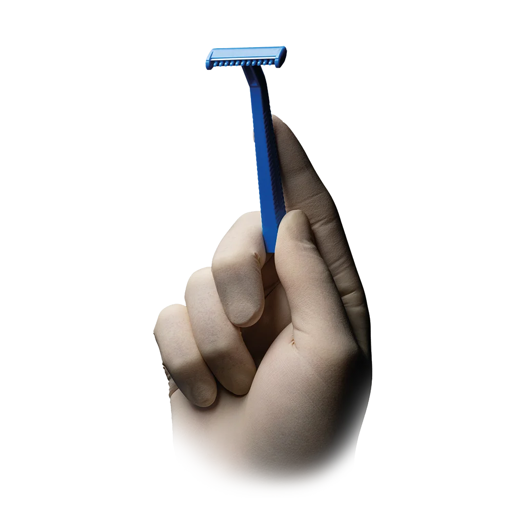 Medizinische Produkte -Einmalrasierer 100er einschneidig, blau, 1 Pk.