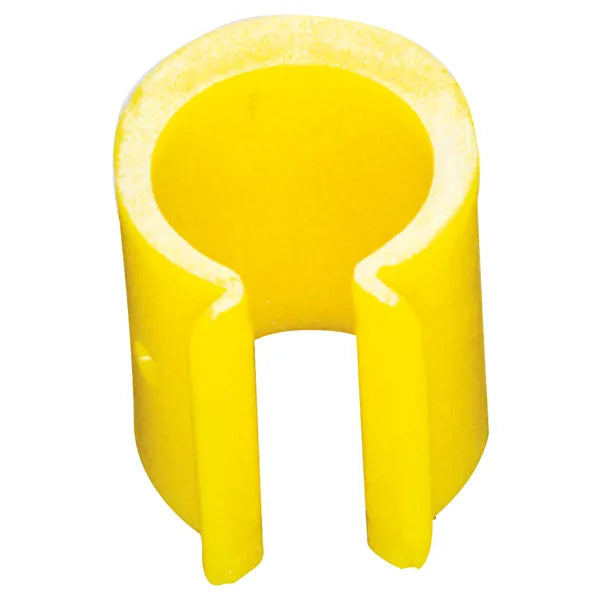 Gelber Halteclip für Wäschenetz von Vermop GmbH