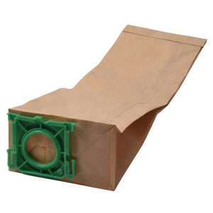 Sebo Filtertüte XP mit 3 Liter Volumen und grünem Anschlussstück.