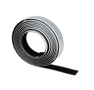 Selbstklebendes Klettband in Weiß, 25 mm breit und 3 m lang, für vielseitige Anwendungen.