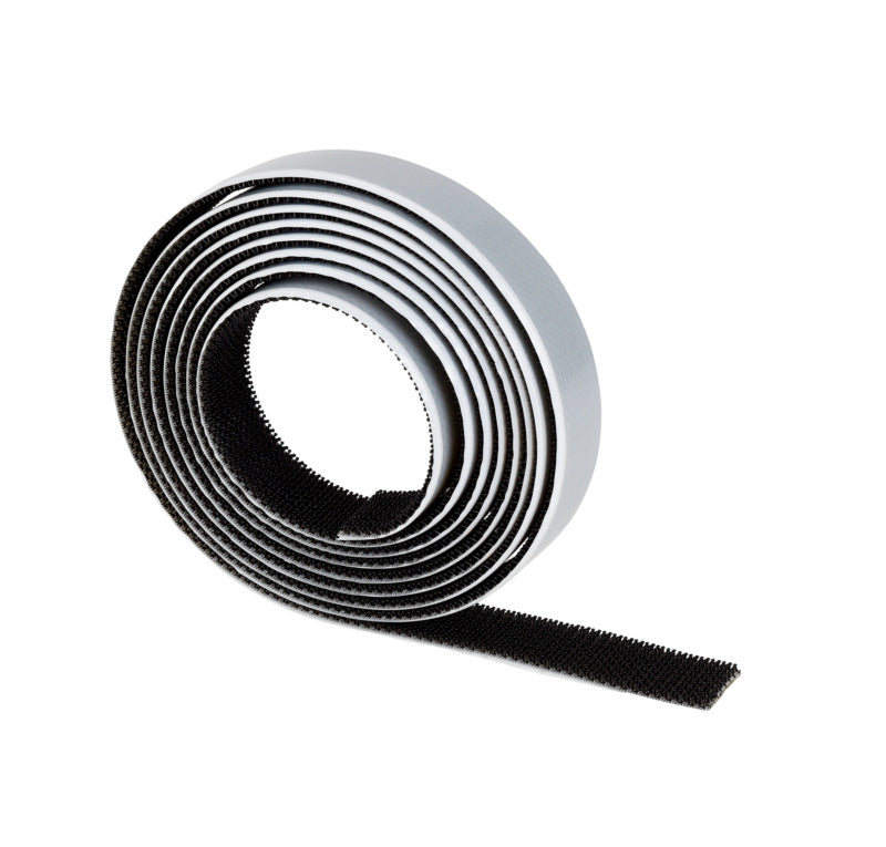 Selbstklebendes Klettband in Weiß, 25 mm breit und 3 m lang, für vielseitige Anwendungen.