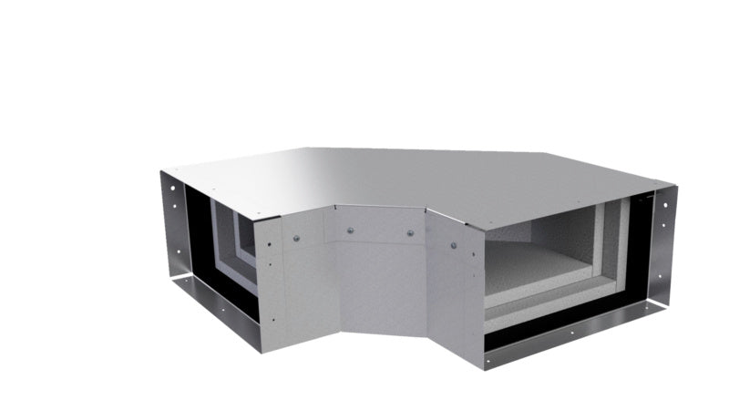 Brandschutzkanal Zubehör-ZB-FLWNK-BSKNL-E90-(ZN)-2X45°-260X100     Verpackungsinhalt    1 Einheit