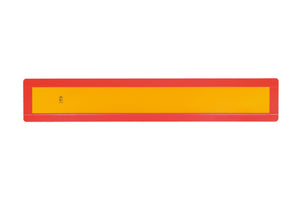 Warnschild mit reflektierenden Eigenschaften, 197x1132 mm, für Anhänger und Sattelzüge.