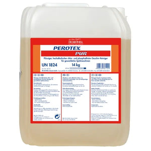 30 kg Kanister mit Perotex Pur, einem vielseitigen und biologisch abbaubaren Reiniger.