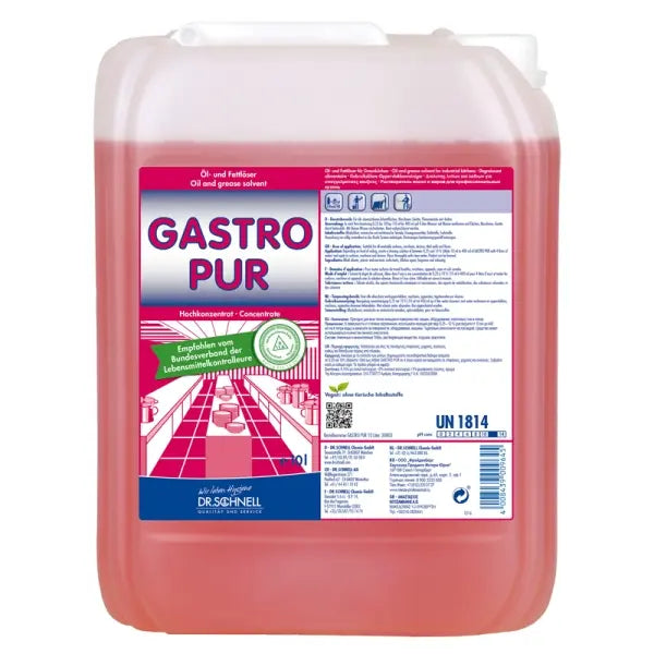 10 Liter Kanister Gastro Pur Konzentrat Reinigungsmittel für Gastronomie mit Gefahrensymbol