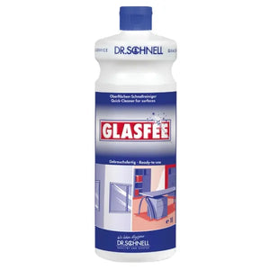 Glasfee Reinigungsmittel in 1 Liter Flasche für streifenfreie Glas- und Spiegelreinigung.