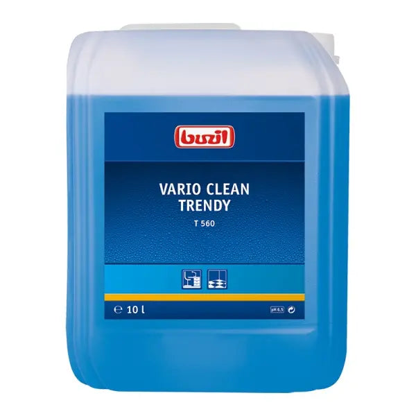 10L Buzil Vario Clean Trendy Reinigungskanister mit blauem Inhalt.