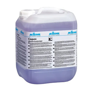 Translucent 10L plastic canister with a secure lid, spout, and carrying handle.